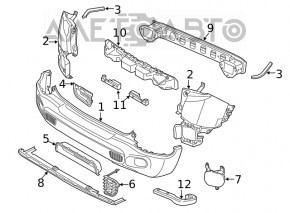 Reflector spate dreapta pentru Jeep Renegade 15-18, pentru modelul pre-restilizare, sub lampa, nou, neoriginal.