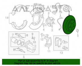 Placă de frână spate dreapta Chrysler 300 11-