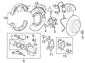 Placă de frână spate stânga Chrysler 300 11- 22mm