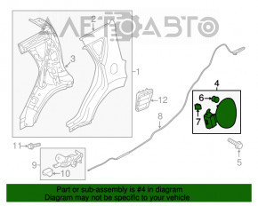 Capacul rezervorului de combustibil Kia Soul 14-19