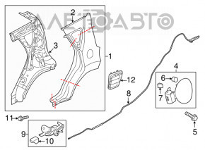 Лючок бензобака Kia Soul 14-19