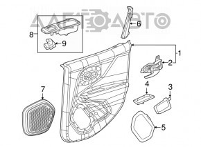 Capacul ușii spate stânga Jeep Renegade 15- negru textil