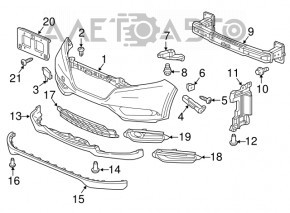 Suportul de prindere a bara de protectie fata pe aripa dreapta pentru Honda HR-V 16-22, nou, neoriginal