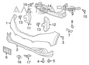 Suportul de bara fata stanga pentru Honda CRV 12-16, nou, neoriginal