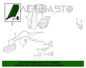 Mânerul ușii exterioare din spate dreapta pentru Honda HR-V 16-22