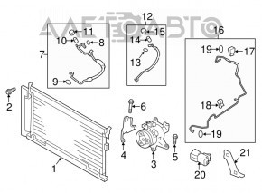 Compresorul de aer condiționat pentru Subaru Forester 14-18 SJ 2.5, 2.0 se blochează pe piese de schimb.