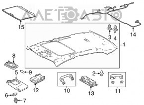 Manerul plafonului dreapta Toyota Camry v70 18-serie.