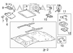 Ручка потолка задняя левая Toyota Prius 50 16- серая