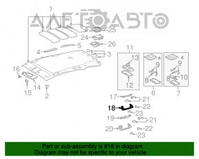 Ручка потолка передняя левая Lexus RX300 RX330 RX350 RX400h 04-09 серая