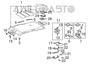 Ручка потолка передняя левая Lexus RX300 RX330 RX350 RX400h 04-09 серая