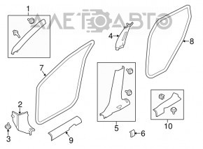 Capac prag interior fata stanga Nissan Rogue 14-20 bej