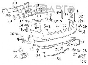 Отражатель заднего бампера левый Lexus ES300h ES350 13-18 новый OEM оригинал