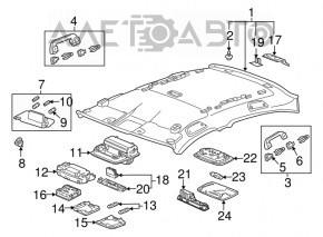 Manerul plafonului din față dreapta pentru Honda Accord 13-17 gri.