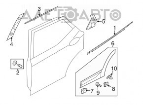 Capac usa spate stanga Hyundai Santa FE Sport 13-18, zgarietura.