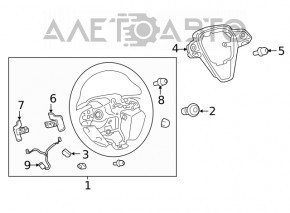 Butonul de control de pe volanul Toyota Camry v70 18-