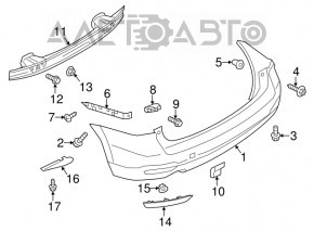 Reflector spate dreapta Subaru Forester 14-18 SJ nou OEM original