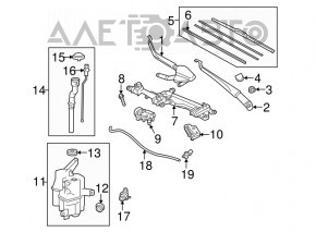 Duza gatului stergatorului parbrizului Toyota Prius 30 10-15 nou OEM original