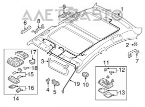 Ручка потолка задняя правая Hyundai Sonata 11-15 серая