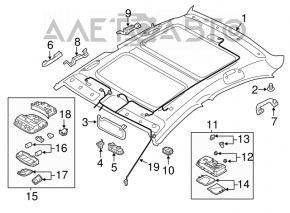 Maner plafon dreapta fata Hyundai Sonata 11-15 gri