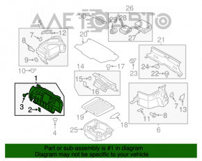 Capac portbagaj fata Hyundai Sonata 11-15 hibrid negru, ruptură