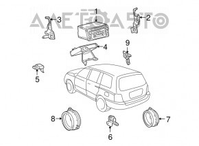 Магнитофон радио Toyota Highlander 01-07 JBL