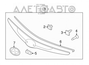 Emblema capacului portbagajului Hyundai Sonata 11-15 hibrid