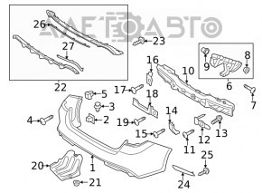 Suportul pentru bara spate stânga Kia Optima 16- nou, neoriginal