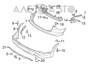 Крепление заднего бампера правое нижнее Hyundai Santa FE Sport 13-18 OEM