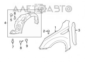 Bara de protecție față stânga Kia Optima 11-13 nouă originală OEM