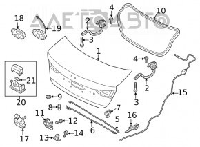 Garnitura capac portbagaj Hyundai Elantra AD 17-20