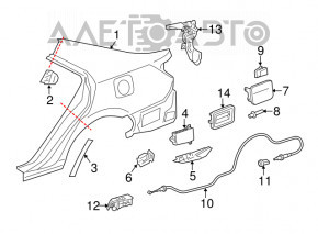 Blocul de zone oarbe BSM stânga pentru Toyota Camry v50 12-14 SUA