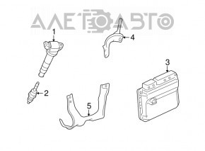 Blocul ECU al calculatorului motorului Lexus RX350 10-12