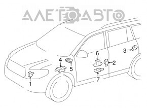 Датчик подушки безопасности задний правый Toyota Highlander 14-19