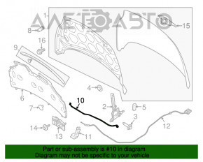 Suport de capot pentru Ford Fiesta 11-19