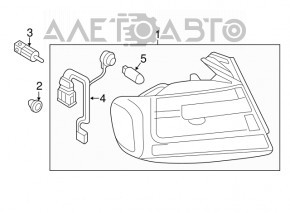 Lampa exterioară aripă dreaptă Audi A4 B8 13-16 restilizare sedan LED, zgârietură