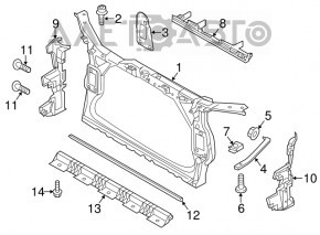 Deflectorul radiatorului dreapta Audi Q5 8R 09-12 2.0T nou original