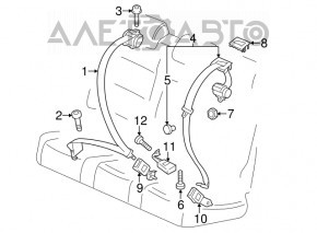 Centura de siguranță spate stânga pentru Audi Q5 8R 09-17, neagră, care s-a desprins.