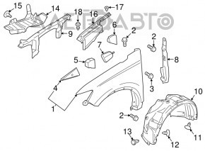 Bara de capota stanga Lincoln MKX 16-