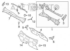 Garnitura ștergătoarelor de parbriz stânga Subaru Forester 14-18 SJ, nouă, originală OEM