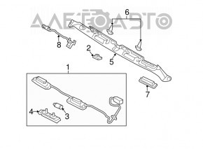 Hyundai Sonata 11-15 lampa de inmatriculare a capacului portbagajului pentru camera foto fara buton nou original OEM