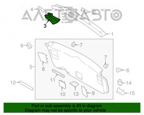 Capacul portbagajului stânga Subaru Outback 15-19 negru tip 1.