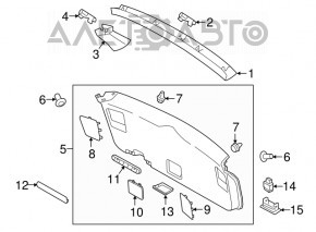 Capacul portbagajului stânga Subaru Outback 15-19 negru tip 1.