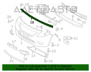 Grila radiatorului inferioară Nissan Versa 12-19 SUA 1.6