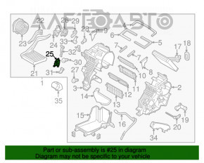 Actuator motor pentru acționarea încălzitorului și a aerului condiționat pentru Kia Soul 14-19.