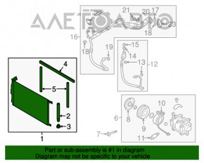 Radiatorul condensatorului de aer condiționat Hyundai Elantra AD 17-20 2.0 nou TYC Taiwan