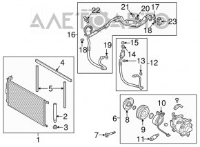 Radiatorul condensatorului de aer condiționat Hyundai Elantra AD 17-20 2.0 nou TYC Taiwan