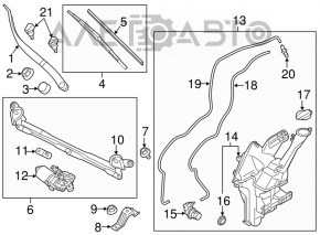 Motorul de spălare a parbrizului Kia Soul 14-19 nou OEM original