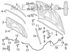 Cablu de deschidere a capotei Ford Explorer 11-19