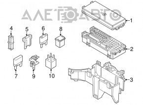Блок предохранителей подкапотный Ford Explorer 11-15