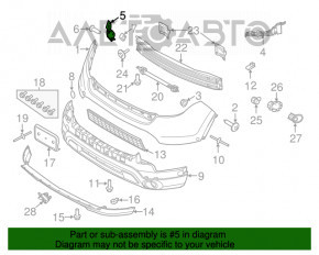 Suportul de bara fata stanga pentru Ford Explorer 11-15, modelul pre-restilizare, nou, neoriginal.